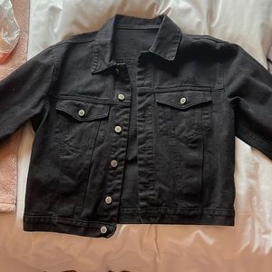 black jean jacket